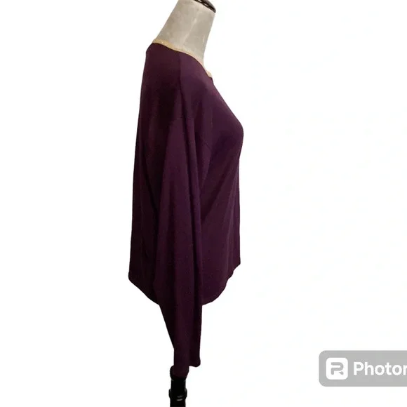 Causal Corner Sweater Metallic Trim Classic Timeless 90s Basic Womens SZ XL - Picture 3 of 8